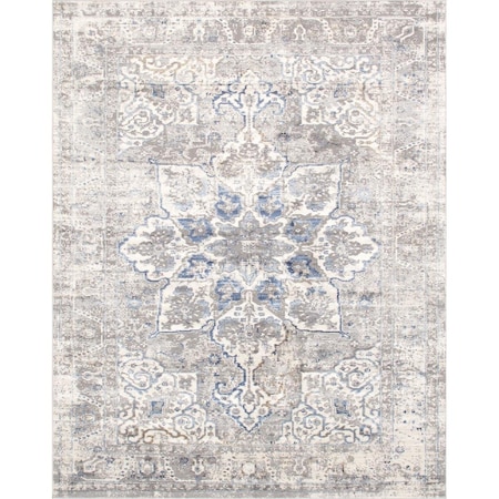 Pasargad Home 5 x 8 ft. Efes Design Power Loom Area Rug, Light Grey PD-167B 5x8